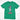 Front view of a green Little Debbie T-shirt featuring a full body image of Zain the Zebra™ waving, positioned above the Little Debbie Ribbon logo.