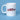 White ceramic mug with a colorful 'Cosmic Brownies' logo from Little Debbie, featuring stylized text in pink, yellow, green, and white. The design includes playful, light blue swirl patterns surrounding the logo. The mug is set against a soft blue background.
