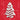 "A close-up of the Little Debbie Christmas Tree Cake ornament, featuring dimensions: 3 1/2 inches in height, 2 5/8 inches in width, and 7/8 inch thick. The ornament, with white icing and red garland details, is accented with green sprinkles and hangs from a red ribbon, set against a red festive background with snowflakes and Christmas Tree Cake shapes.