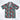 Front view of the Green Little Debbie Hawaiian button up shirt, showcasing a design of Little Debbie Christmas Tree Cakes, Red Ribbon Logos, and an aloha pattern of leaves and flowers.