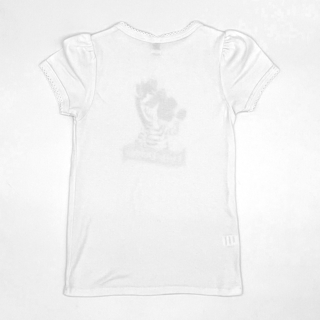 Back view of the white Little Debbie toddler shirt featuring Zain the Zebra™, with no designs or images.