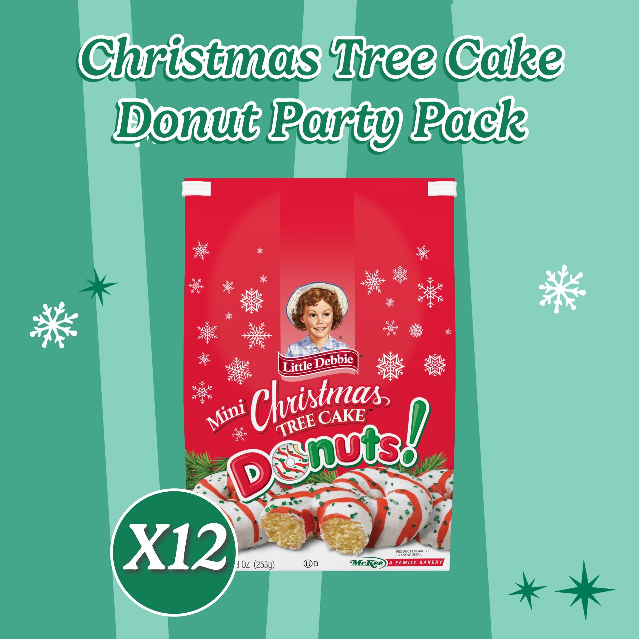 Christmas Tree Cake Donut Party Pack
