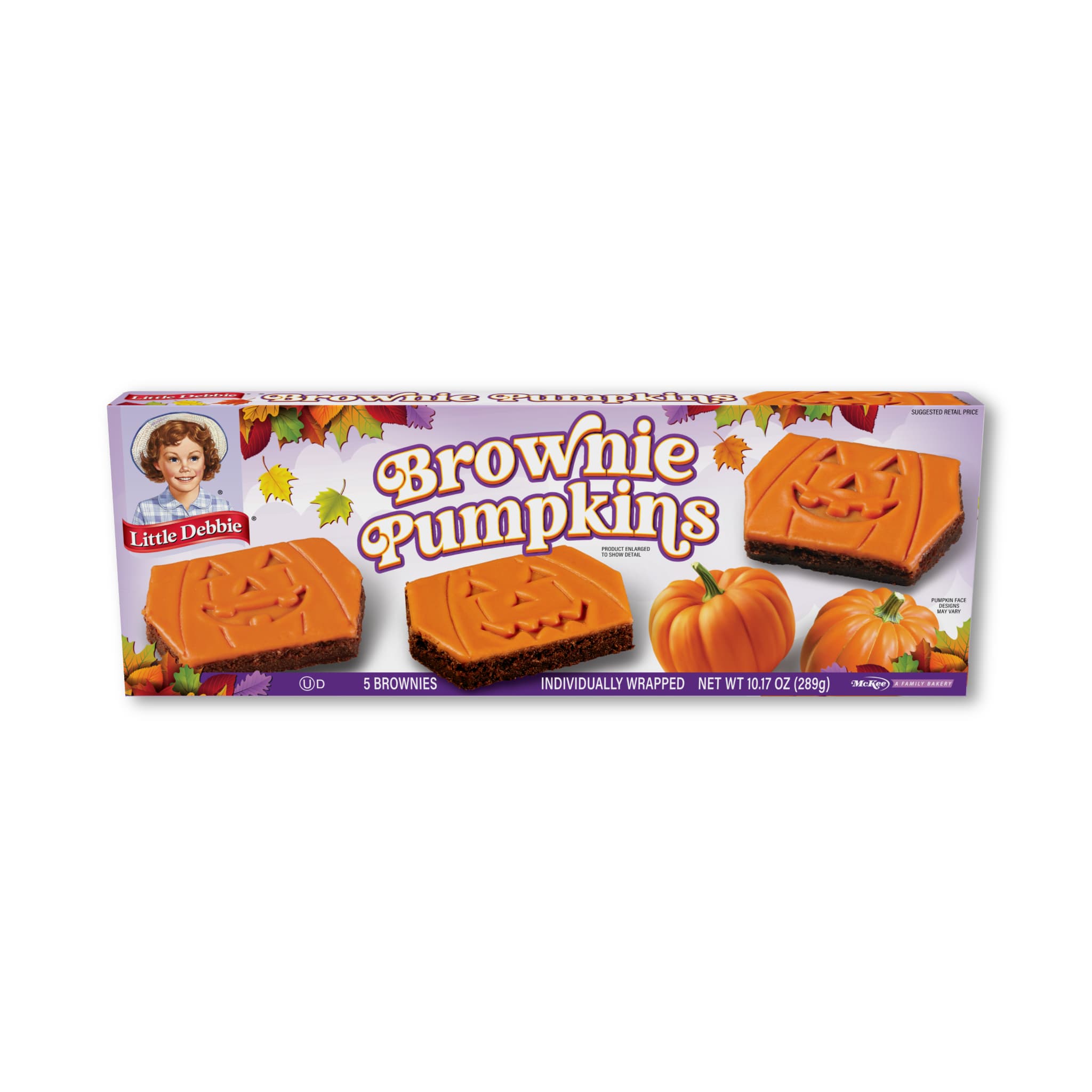 Brownie Pumpkins (1 carton, 5 brownies)