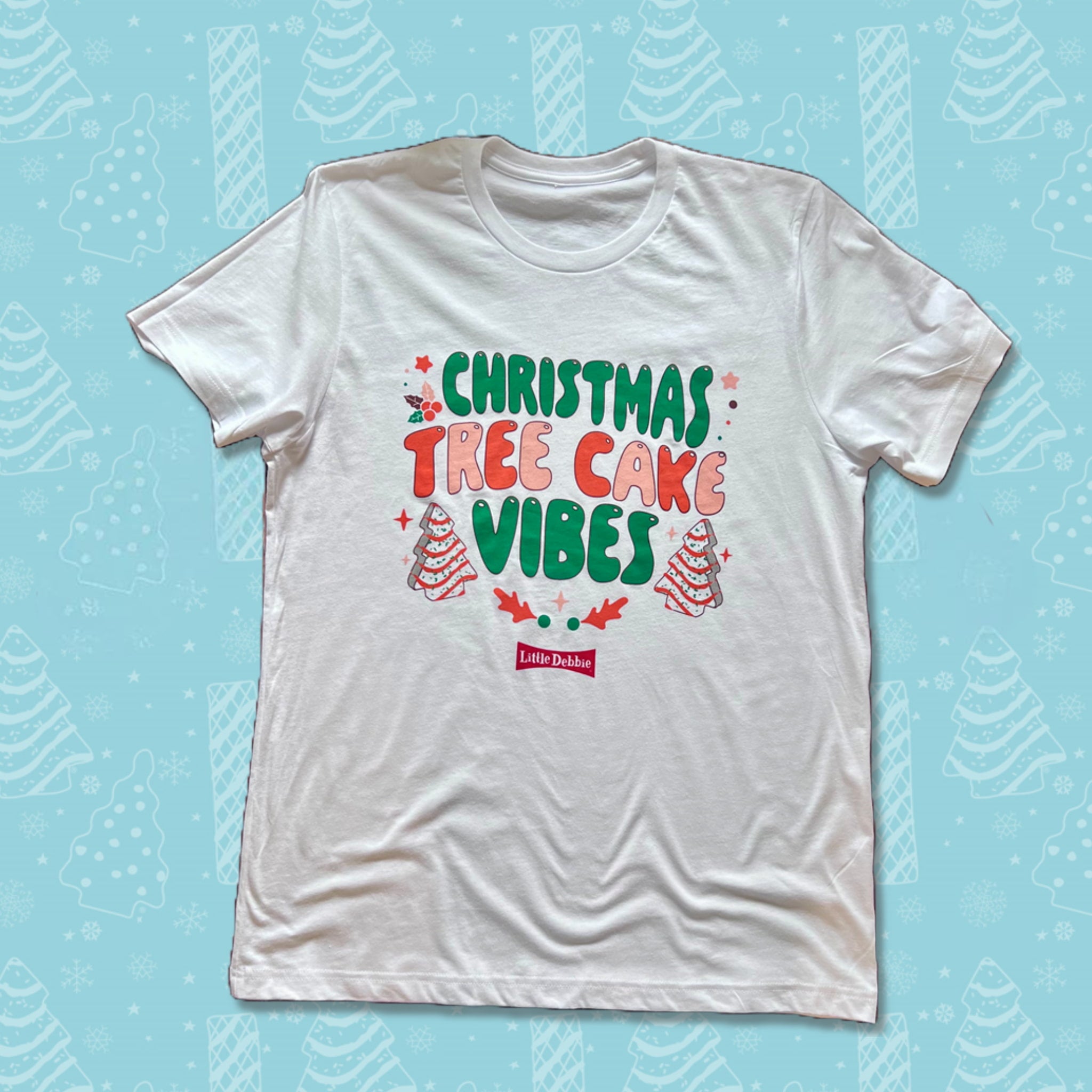 Christmas Tree Cake Vibes Short Sleeve Shirt