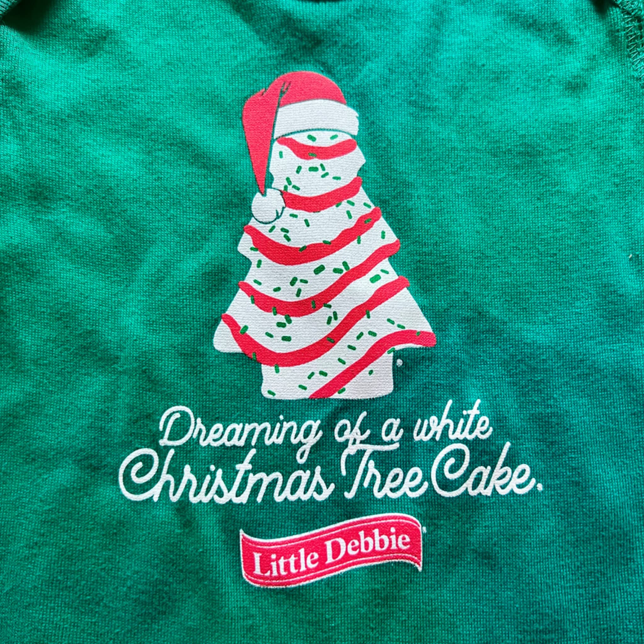 Dreaming of a White Christmas Tree Cake Infant Bodysuit