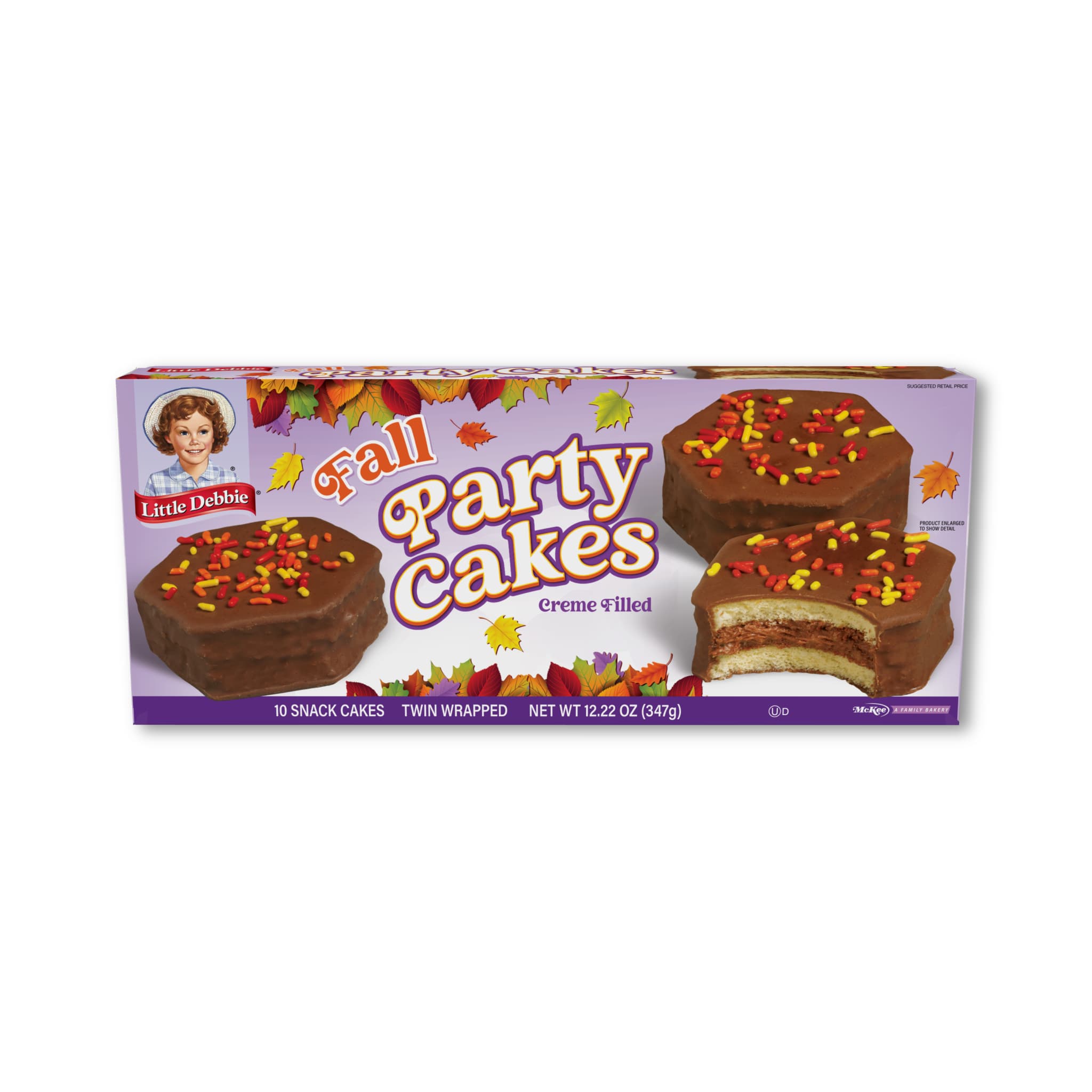 Fall Party Cakes - Chocolate (1 carton, 10 cakes)