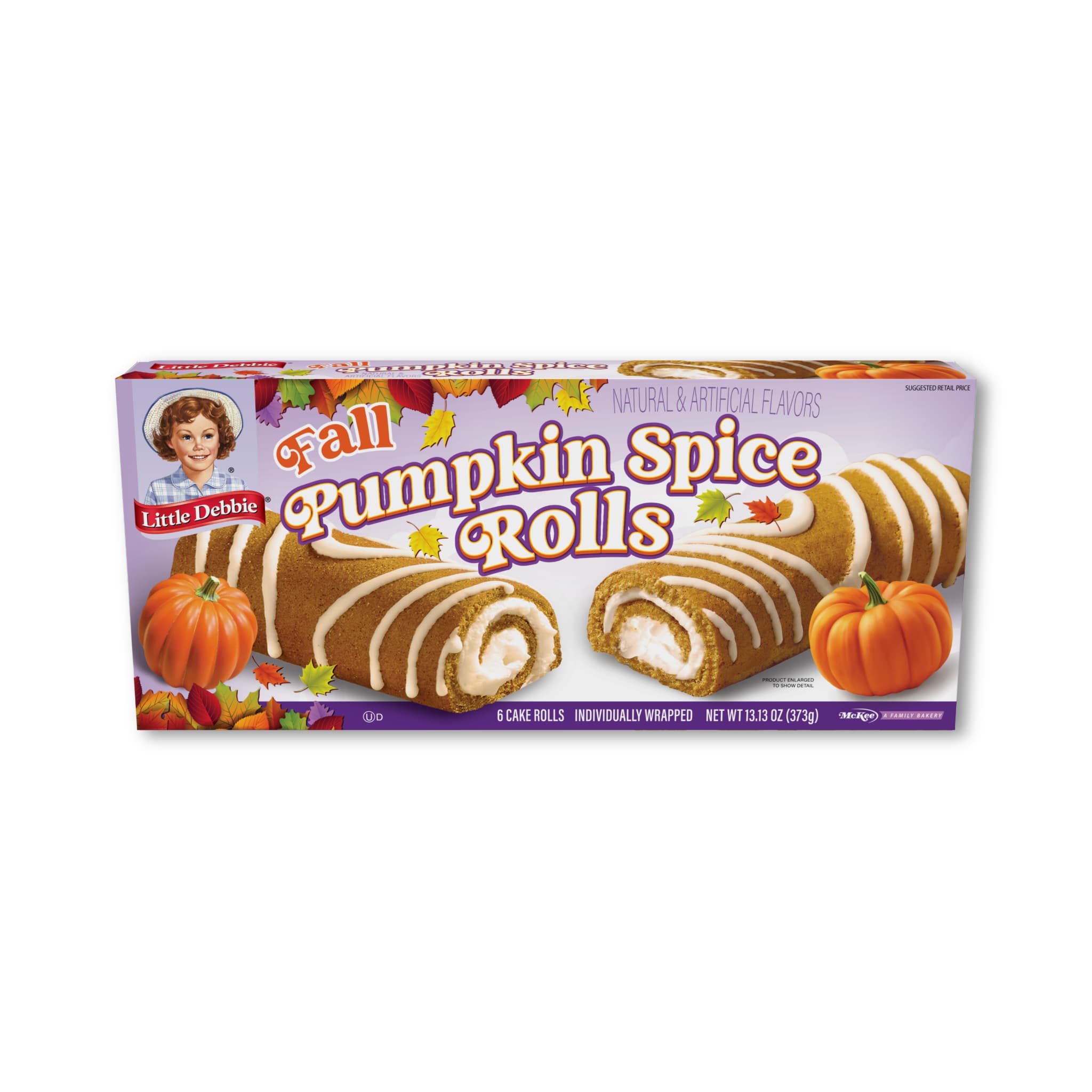 Pumpkin Spice Rolls (1 carton, 6 cake rolls)