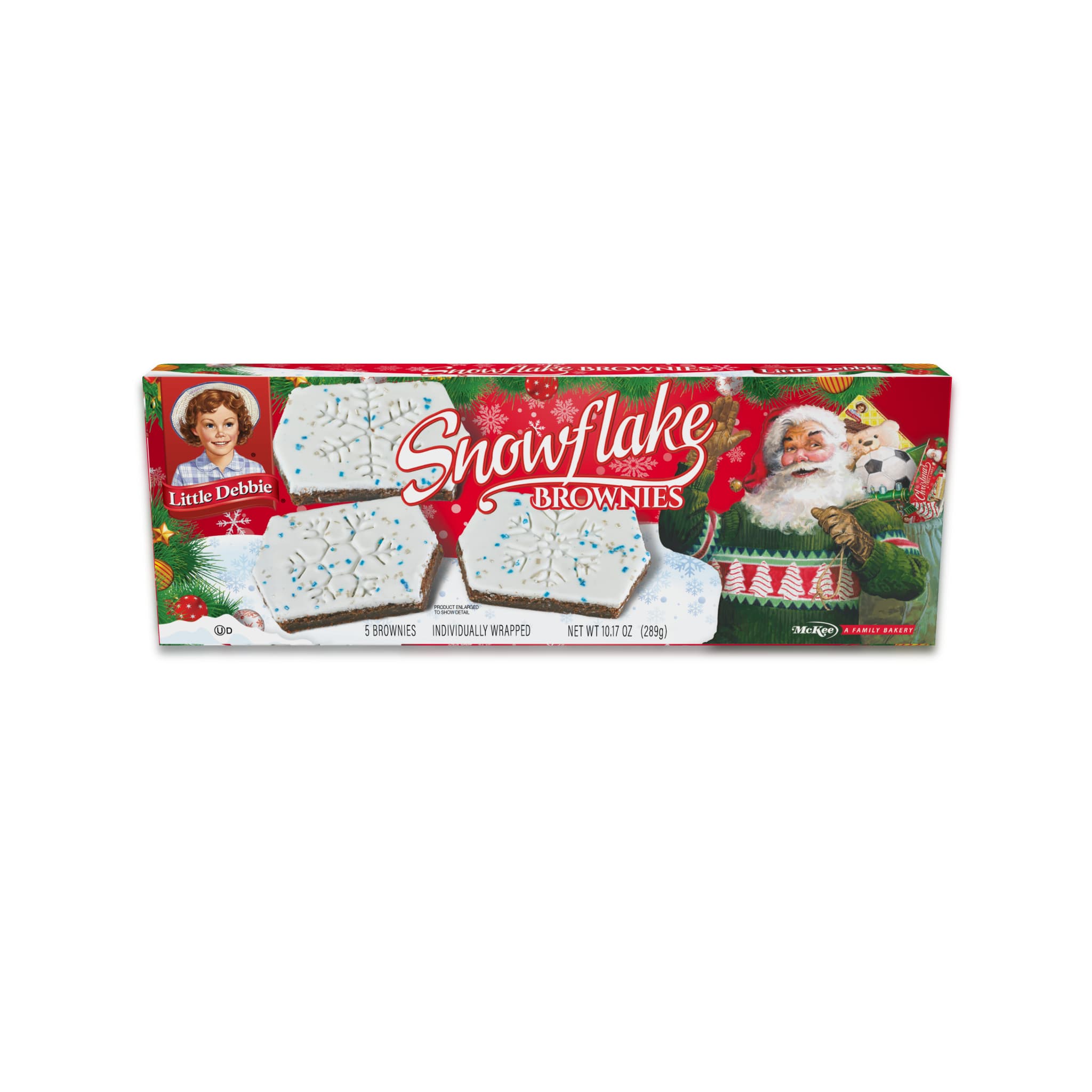 Snowflake Brownies (1 carton, 5 brownies)