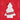The back side of the Little Debbie Christmas Tree Cake ornament, showcasing a clean white surface with the 'Little Debbie' logo across a red banner. The ornament hangs by a festive red ribbon, set against a red background with subtle snowflake and Christmas Tree Cake and Brownie silhouettes.