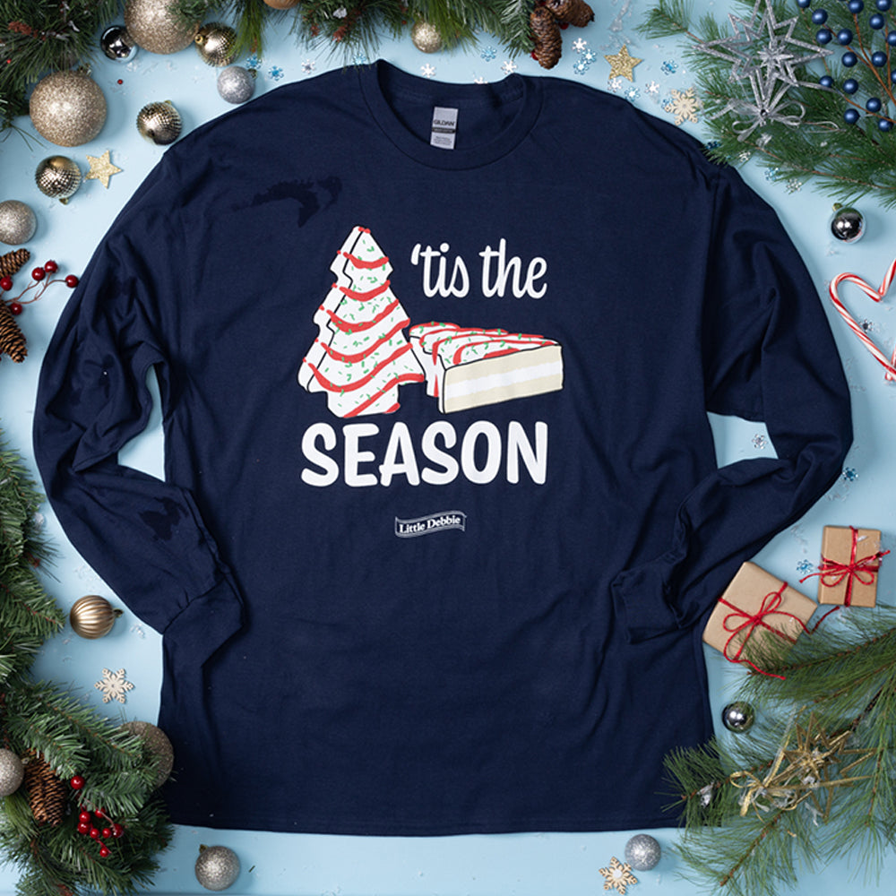 Little Debbie Tis the Season Navy Long Sleeve